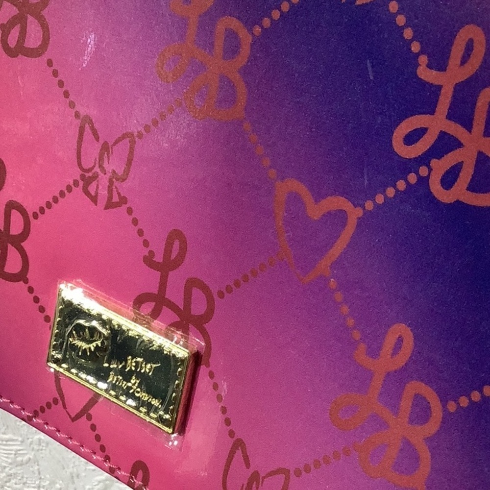 Betsey Johnson NEW - Patent Wallet - ombre Fuchsia - LBellen - LUV BETSEY LB - Picture 6 of 13